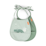 Done By Deer tiny pocket bib 2 pack croco, green