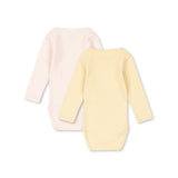 Konges Slojd perla 2 pack ls body ocs, banana crepe/creole pink 