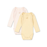 Konges Slojd perla 2 pack ls body ocs, banana crepe/creole pink 