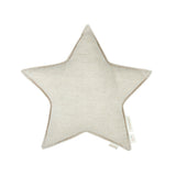 Nobodinoz star cushion L1N0 in washed French linen, greige