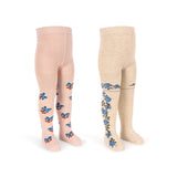 KONGES SLOJD 2 PACK JACQUARD TIGHTS AMARENA/TRAMONTO