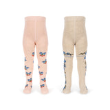 KONGES SLOJD 2 PACK JACQUARD TIGHTS AMARENA/TRAMONTO