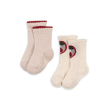 KONGES SLOJD 2 PACK SOCKS, CHERRY ROSE