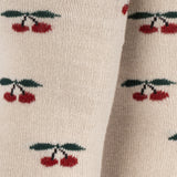 KONGES SLOJD 2 PACK CHERRY DOT TIGHTS, CHERRY MIX