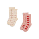 KONGES SLOJD 2 PACK HEART SOCKS, HEART MIX