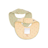 KONGES SLOJD BASIC 2 PACK BIBS, coeur golden/coeur lint