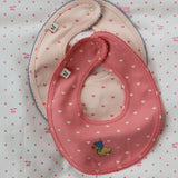 KONGES SLOJD BASIC 2 PACK BIBS, coeur lantana/teddy coeur