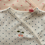 KONGES SLOJD BASIC LONG SLEEVE NEWBORN BODY, blue dot
