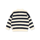 KONGES SLOJD MANIS KNIT POLO, navy stripe