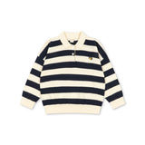 KONGES SLOJD MANIS KNIT POLO, navy stripe