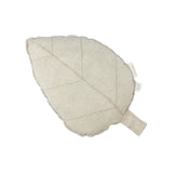 Nobodinoz leaf cushion L1N0 in French linen, greige