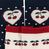 KONGES SLOJD 2 PACK JAQUARD SOCKS, cherry mix