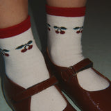 KONGES SLOJD 2 PACK JAQUARD SOCKS, cherry mix