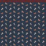 Dekornik wallpaper spanish horses with border, red