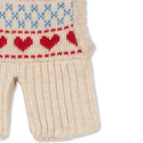 Konges Slojd belou pletena balaclava kapa, heart