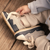 Donsje Hansy Sneakers | Navy - Burgundy - Thin Striped