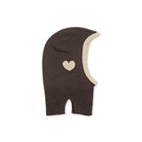 Konges Slojd collette pletena balaclava kapa, chocolate brown