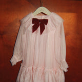 Konges Slojd bow dress, creole pink