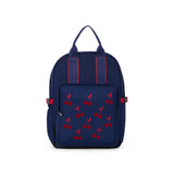 Caramel&cie navy blue velvet cherries backpack
