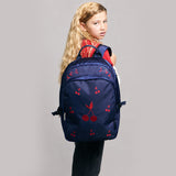 Caramel&cie blue velvet cherries large backpack