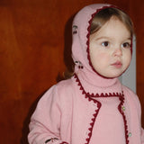 Konges Slojd pletena balaclava kapa, pale blush