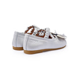 Donsje Mileni Ballerinas | Silver Blue Metallic Leather