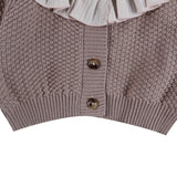 Donsje veertje kardigan, plum