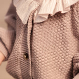 Donsje veertje kardigan, plum