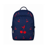 Caramel&cie blue velvet cherries large backpack