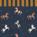 Dekornik tapeta spanish horses sa bordurom, yellow / ochre