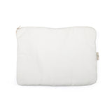 Maison D'ete velvet laptop bag, white