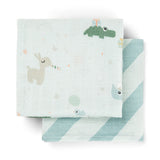 Done By Deer burp cloth 2-pack celebration, blue