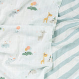 Done By Deer burp cloth 2-pack celebration, blue