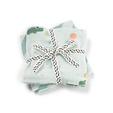 Done By Deer burp cloth 2-pack celebration, blue