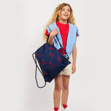 Caramel&cie velvet cherries navy gym bag