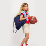 Caramel&cie velvet cherries navy gym bag
