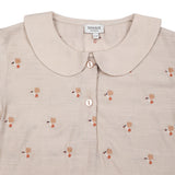 Donsje nesa blouse hummingbirds, soft taupe