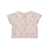 Donsje nesa blouse hummingbirds, soft taupe