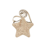 Donsje roxlyn torbica star, cream metallic suede