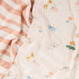 Done By Deer burp cloth 2-pack celebration, powder