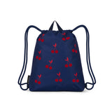 Caramel&cie velvet cherries navy gym bag