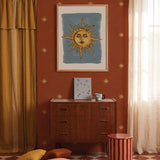 Dekornik tapeta classic sun, red