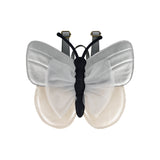 Donsje alja schoolbag vlinder silver grey metallic leather