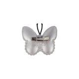 Donsje alja clip vlinder silver grey metallic leather