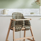 Nobodinoz growing green high chair cushion green cheeks