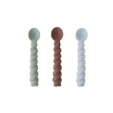 Oyoy mellow silikonske kašike dusty green, 3kom