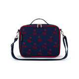 Caramel&cie navy blue velvet cherries lunch bag