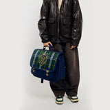 Caramel&cie wolf clan tartan satchel