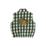 Konges Slojd teddy prsluk green checks