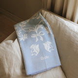 Elodie jacquard blanket blueberry blue